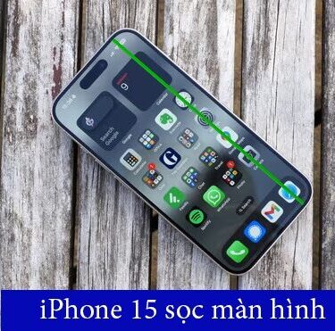 Điện thoại iPhone 15 bị sọc màn hình